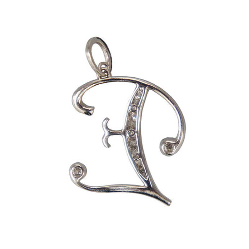K18WG D0.92ct　イニシャル「E」　ダイヤモンドトップ【新品】
