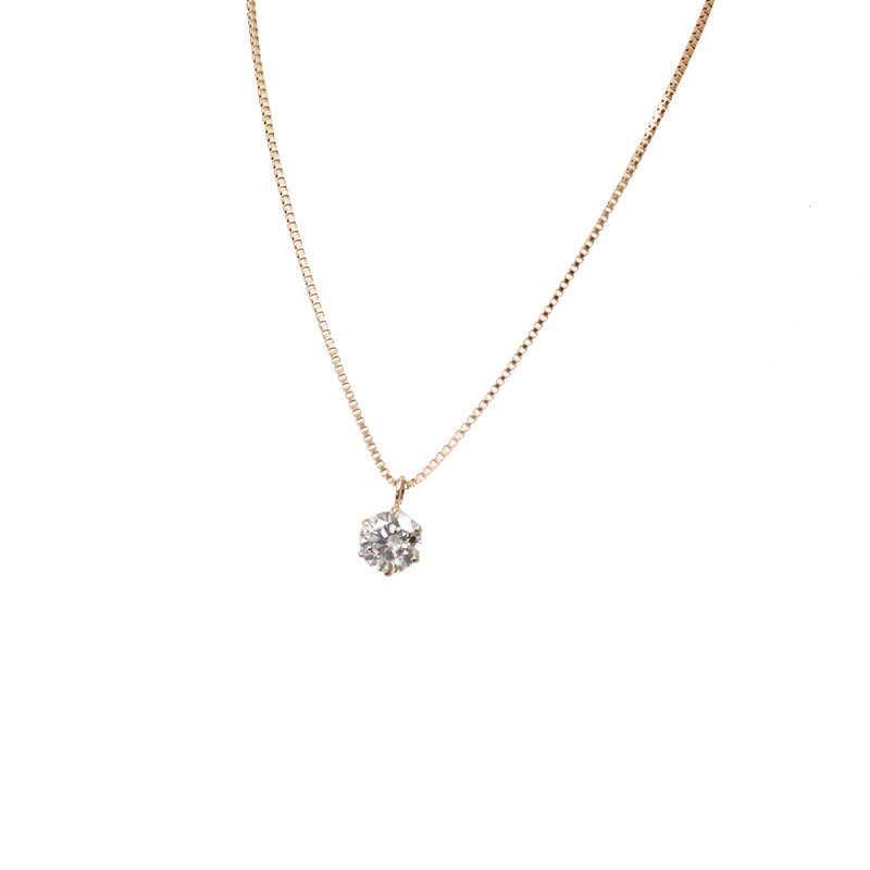 K18PG/D0.20ct　一粒　ダイヤモンドペンダント【新品】