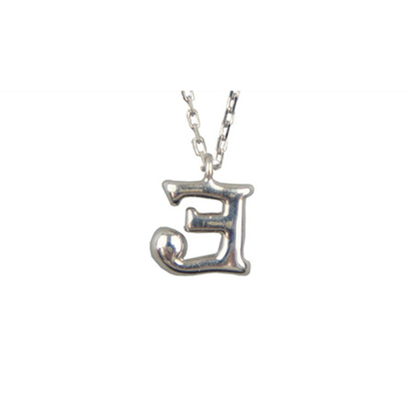 K18WG/D0.09ct　イニシャル「E」　ダイヤモンドペンダント【新品】