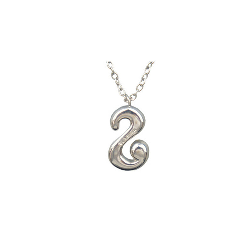 K18WG/D0.28ct　イニシャル「S」　ダイヤモンドペンダント【新品】