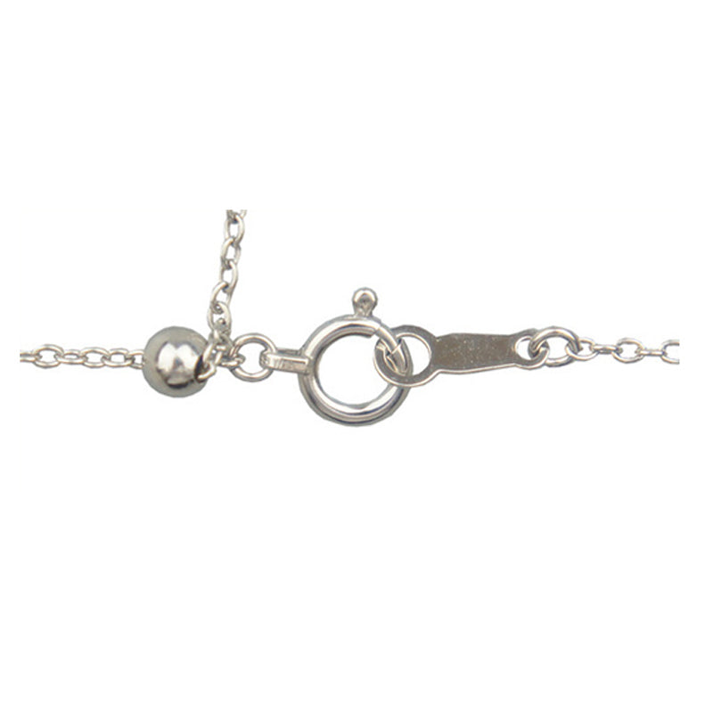 K18WG/D0.28ct　イニシャル「S」　ダイヤモンドペンダント【新品】