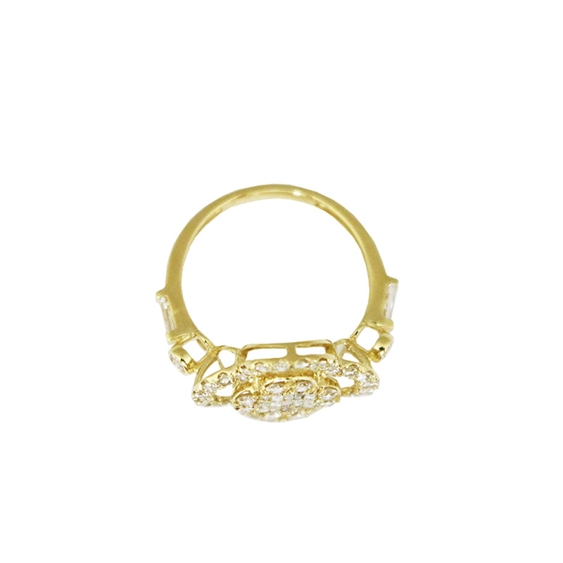K18YG/D1.00ct<BR>フラワー<BR>ダイヤモンドリング<BR>Mサイズ<BR>【NEW】