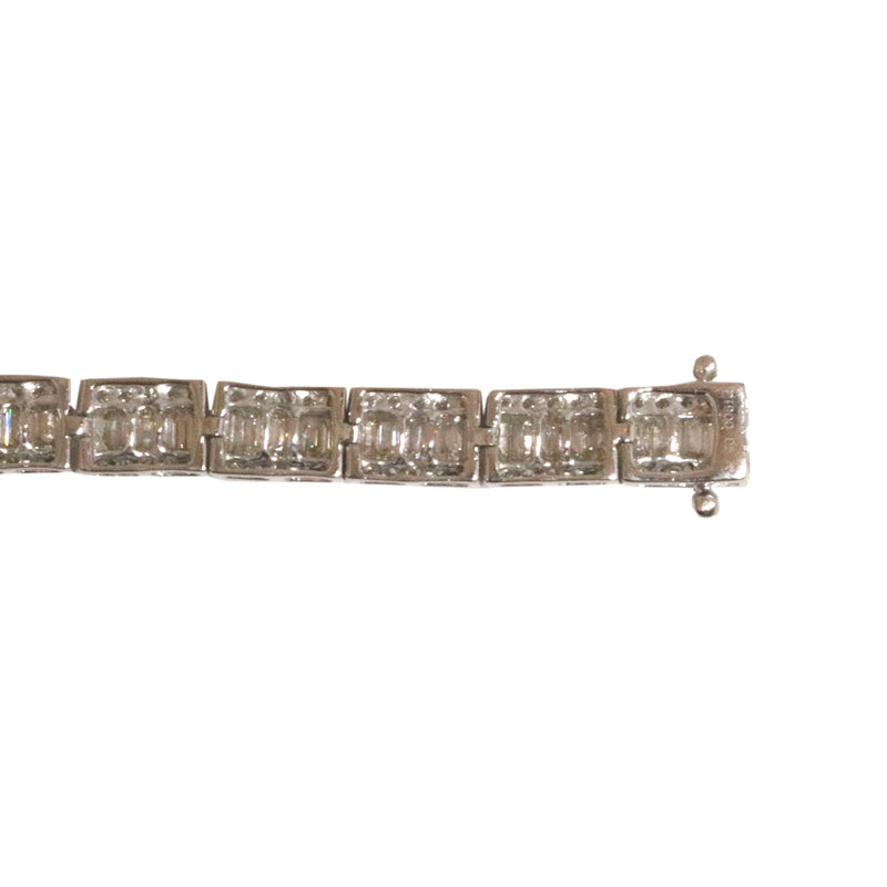 PT900 D5.70ct バゲットダイヤモンド テニスブレスレット