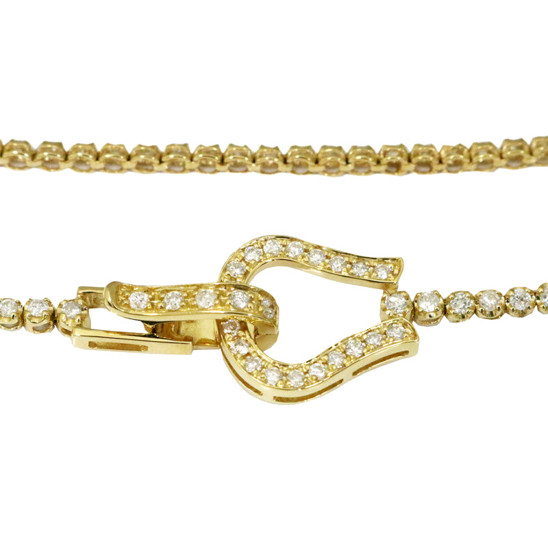 K18YG D1.00ct<BR>馬蹄<BR>ダイヤモンド<BR>ブレスレット<BR>【NEW】
