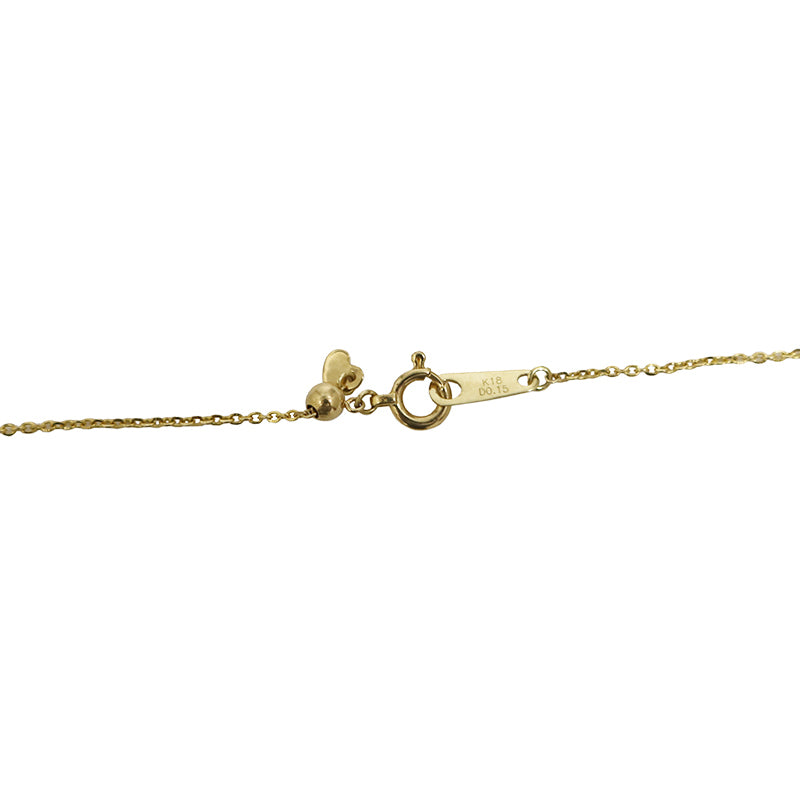 K18YG/D0.15ct　イニシャル「N」　ダイヤモンドペンダント【新品】