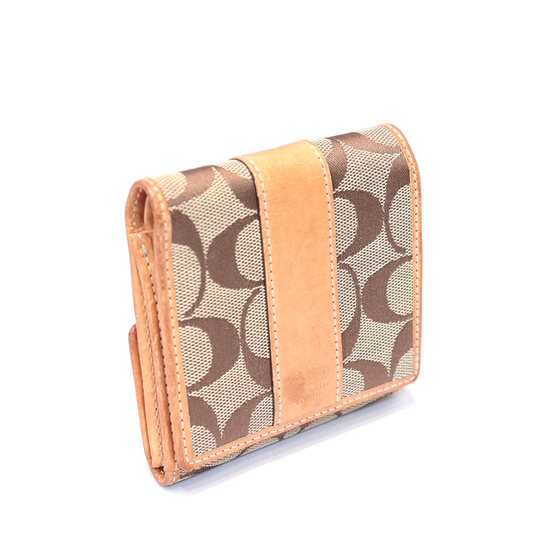 COACH　コーチ　シグネチャー　二つ折り財布【中古】