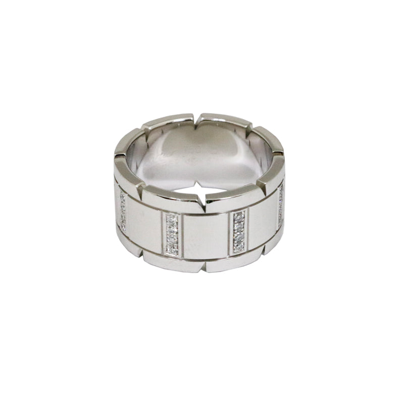 Cartier　カルティエ　K18WG　タンクフランセーズリング LM【中古】