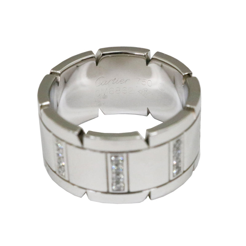 Cartier　カルティエ　K18WG　タンクフランセーズリング LM【中古】