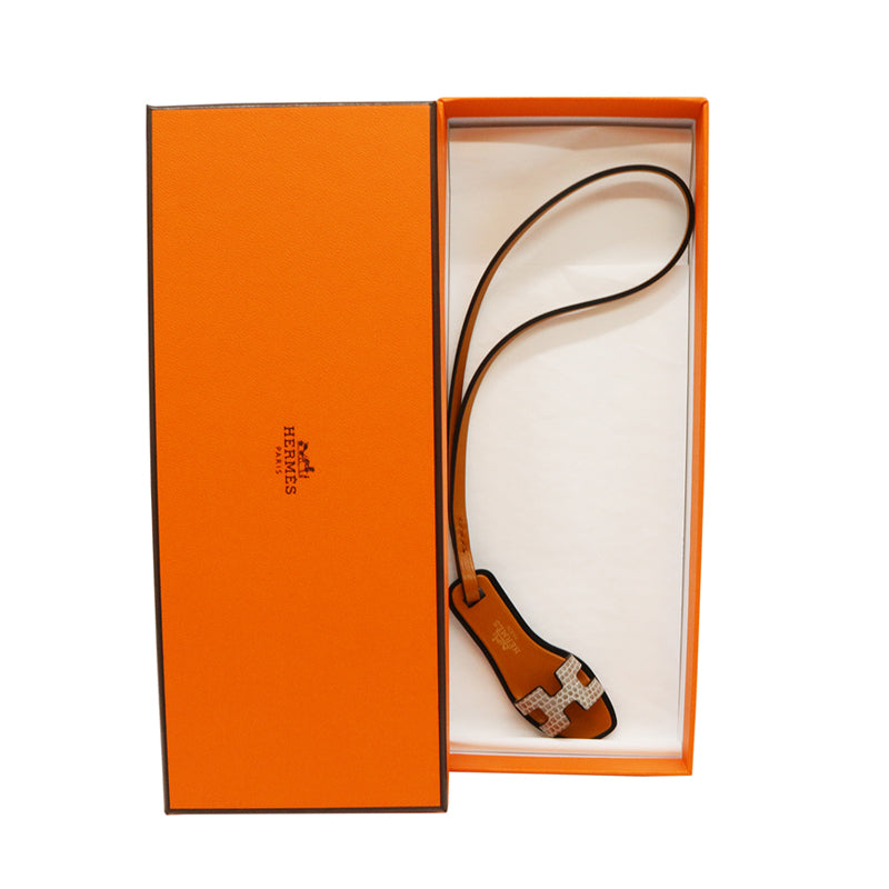 エルメス オラン サンダル リザード オレンジ HERMES 燃え