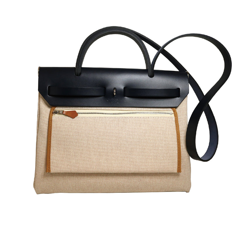 エルメス HERMES エールバッグPM ベージュ/ブラック エルメス エールバッグ ジップ PM パーソナルオーダー ブラック